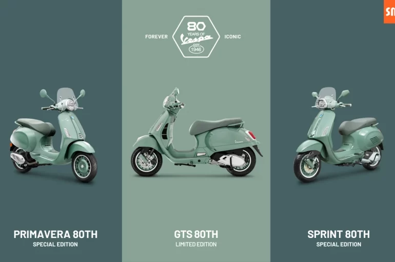 เวสป้าฉลองครบรอบ 80 ปีครั้งยิ่งใหญ่! เปิดตัว VESPA 80TH คอลเลกชันสุดพิเศษ 3 รุ่นฮิต